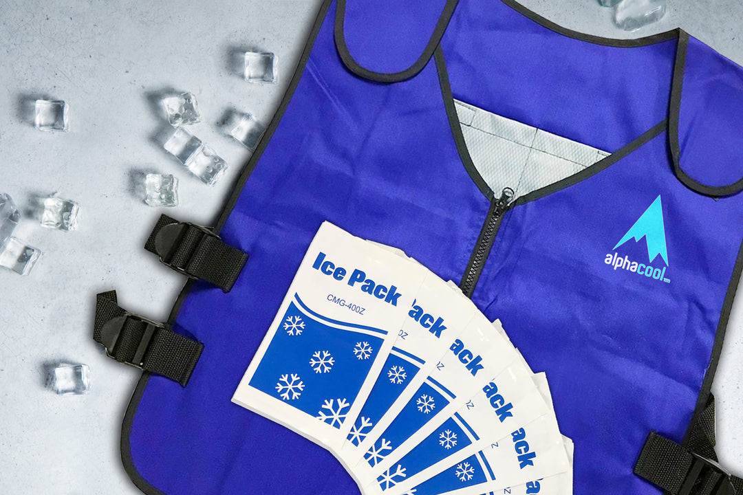 AlphaCool Arctic Cooling Ice Vest with Self Fill Reusable Ice Packs AlphaCoolProducts