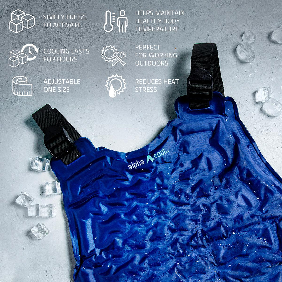 Polar Cooling Ice Vest with Reusable Ice Packs | AlphaCool