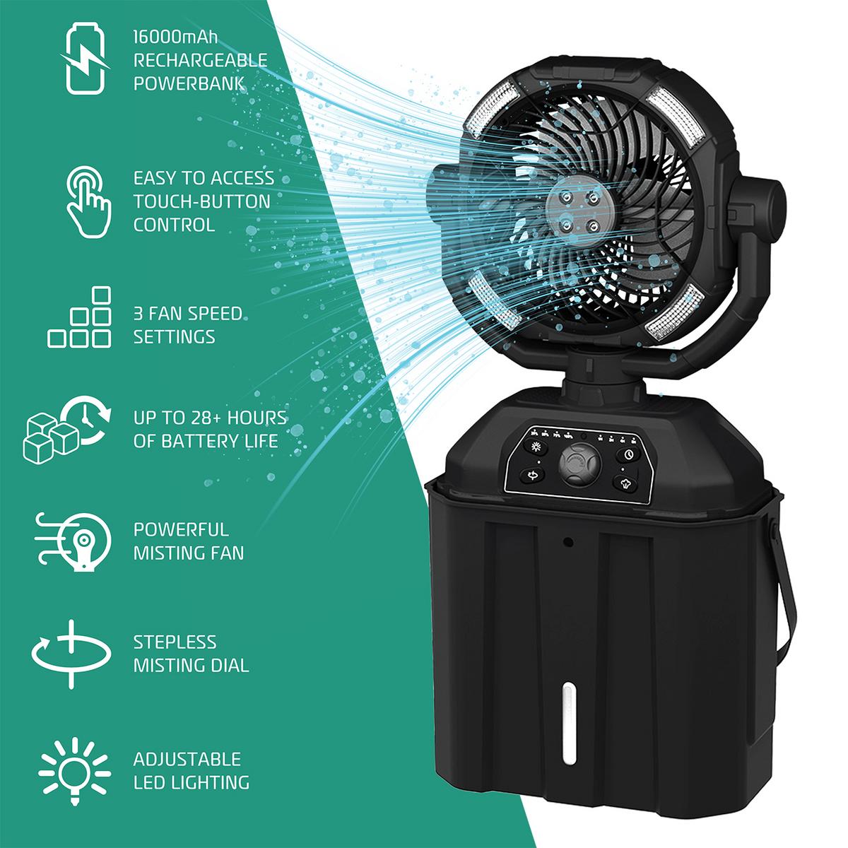 AlphaCool Portable Misting Bucket Fan